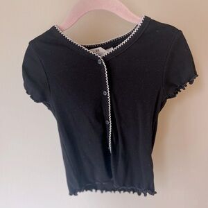 H&M Black Fitted Button Down top. Size 3t
